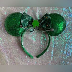 Disney Green Sequin Mouse Ears Headband